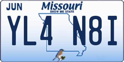 MO license plate YL4N8I