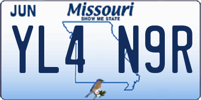 MO license plate YL4N9R