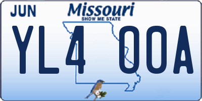MO license plate YL4O0A