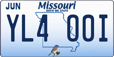 MO license plate YL4O0I