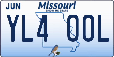 MO license plate YL4O0L