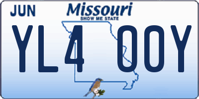 MO license plate YL4O0Y
