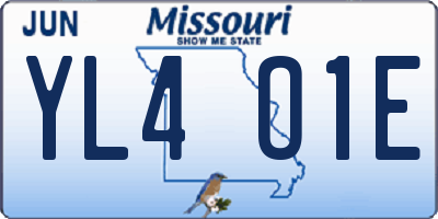 MO license plate YL4O1E