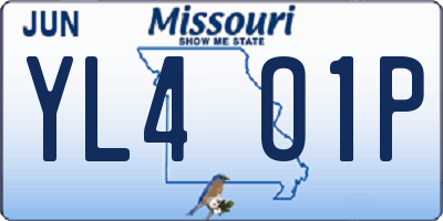MO license plate YL4O1P