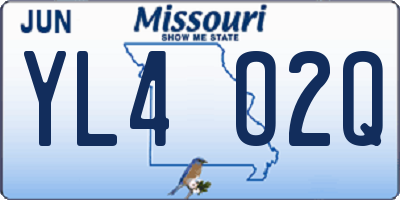 MO license plate YL4O2Q