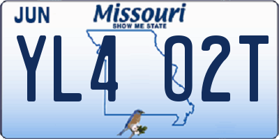 MO license plate YL4O2T
