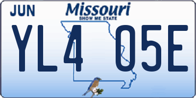 MO license plate YL4O5E