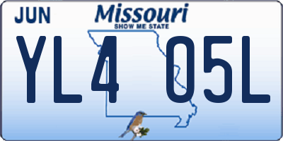 MO license plate YL4O5L