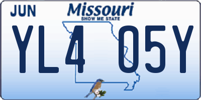 MO license plate YL4O5Y