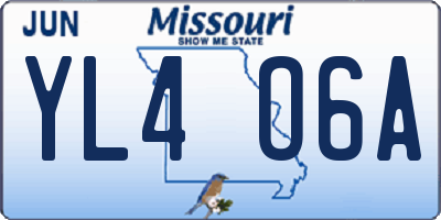 MO license plate YL4O6A