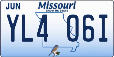 MO license plate YL4O6I