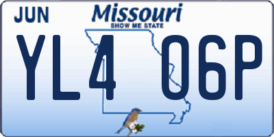 MO license plate YL4O6P