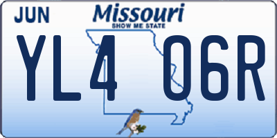 MO license plate YL4O6R