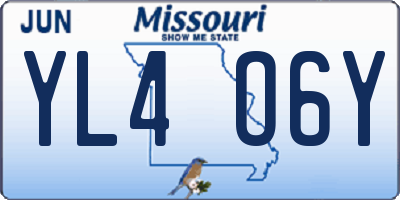 MO license plate YL4O6Y