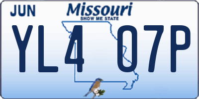 MO license plate YL4O7P
