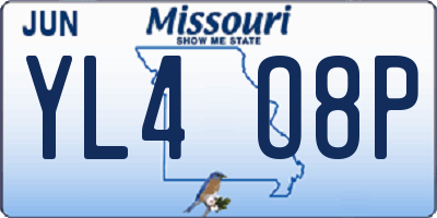 MO license plate YL4O8P