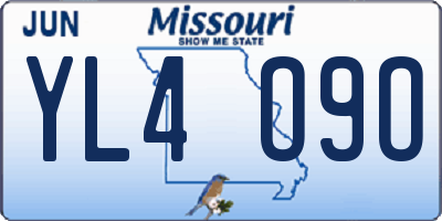MO license plate YL4O9O