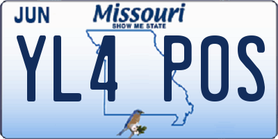 MO license plate YL4P0S