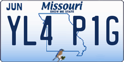 MO license plate YL4P1G