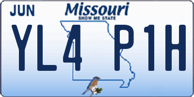MO license plate YL4P1H