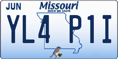 MO license plate YL4P1I