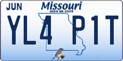 MO license plate YL4P1T