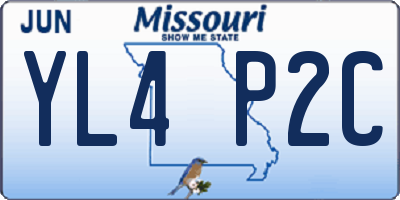 MO license plate YL4P2C