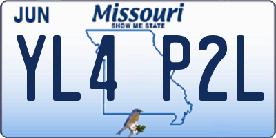 MO license plate YL4P2L