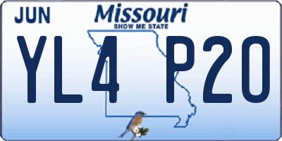MO license plate YL4P2O