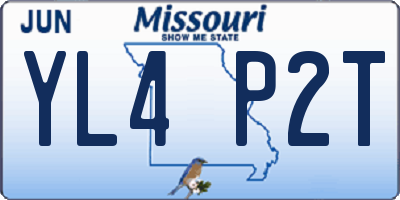 MO license plate YL4P2T