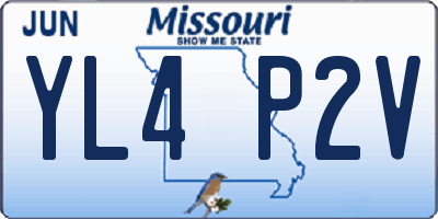 MO license plate YL4P2V