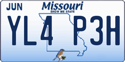MO license plate YL4P3H
