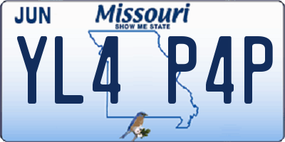MO license plate YL4P4P
