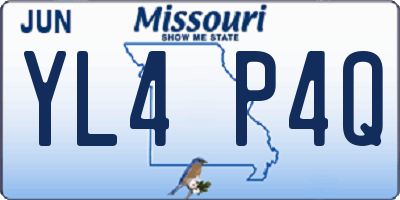MO license plate YL4P4Q