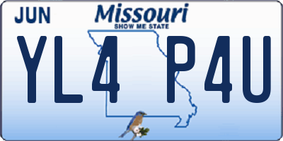 MO license plate YL4P4U