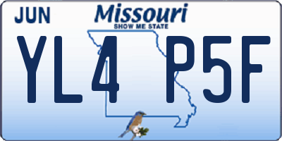 MO license plate YL4P5F