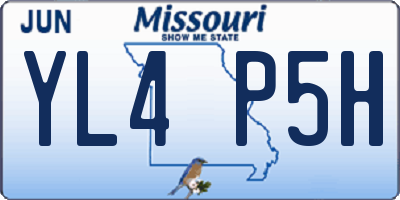MO license plate YL4P5H