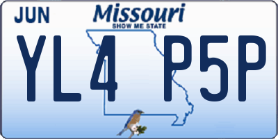 MO license plate YL4P5P