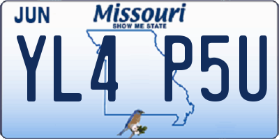 MO license plate YL4P5U