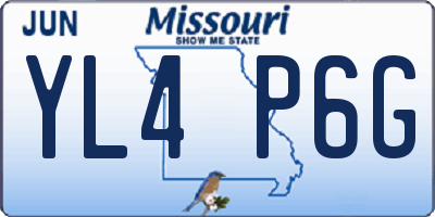 MO license plate YL4P6G
