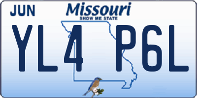 MO license plate YL4P6L