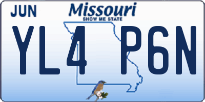 MO license plate YL4P6N