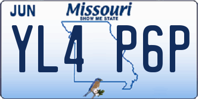MO license plate YL4P6P