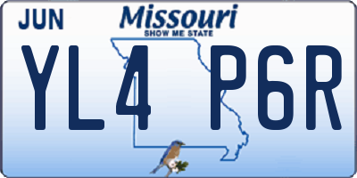 MO license plate YL4P6R