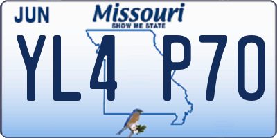 MO license plate YL4P7O