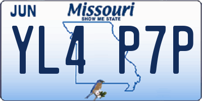 MO license plate YL4P7P