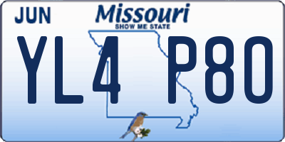 MO license plate YL4P8O