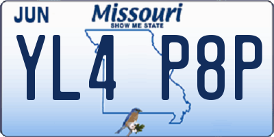MO license plate YL4P8P