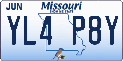 MO license plate YL4P8Y