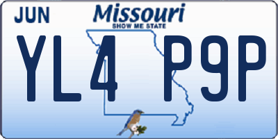 MO license plate YL4P9P